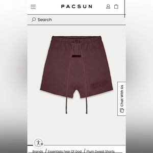 Fear of god essential sweat short in size XS